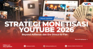 Strategi monetisasi YouTube 2026 beyond AdSense dan Direct-to-Fan