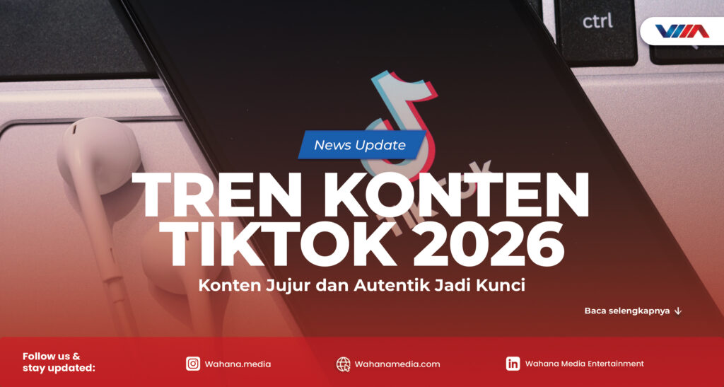 Ilustrasi tren konten TikTok 2026 dengan fokus pada konten autentik dan transparansi penggunaan AI