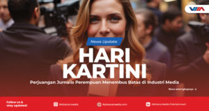 Jurnalis perempuan Indonesia sedang melakukan peliputan di lapangan dan bekerja di ruang redaksi