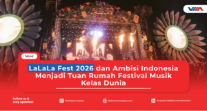 Suasana festival musik LaLaLa Fest 2026 yang menghadirkan musisi internasional dan menjadi ajang kolaborasi industri musik Asia di Jakarta.