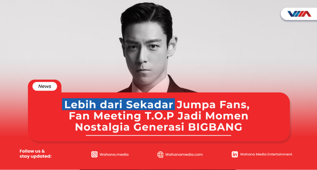 T.O.P BIGBANG dijadwalkan menggelar fan meeting PRE-STUDIO 2026 di Istora Senayan, Jakarta, yang menjadi momen nostalgia bagi para penggemar generasi BIGBANG.