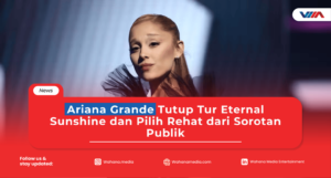 Ariana Grande saat menutup Eternal Sunshine Tour di O2 Arena London