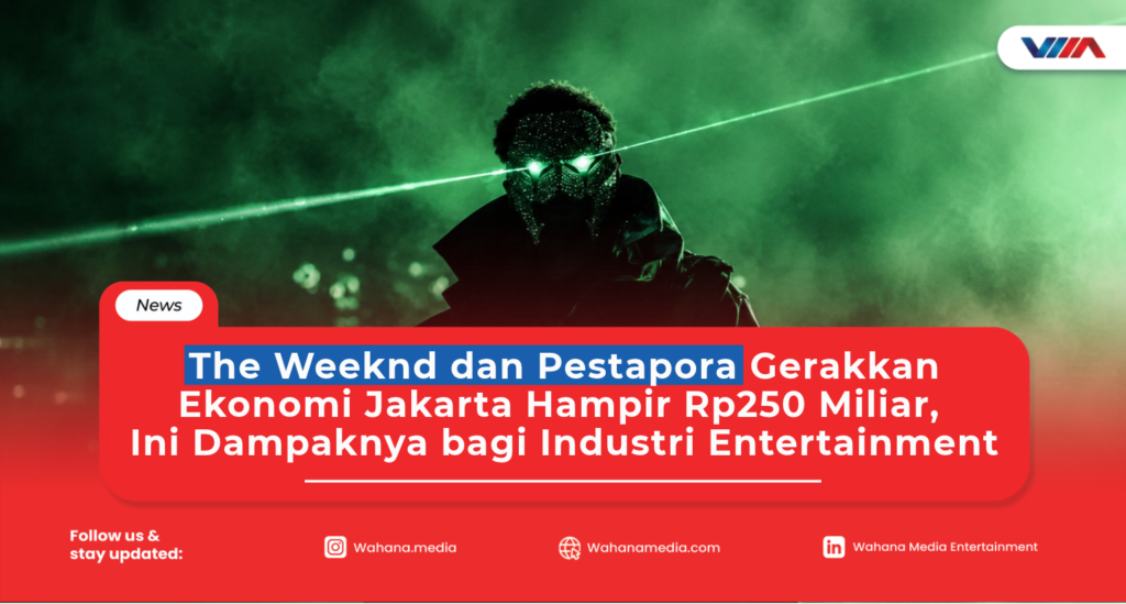 Suasana konser The Weeknd dan festival Pestapora yang disebut berkontribusi menggerakkan ekonomi Jakarta hingga hampir Rp250 miliar melalui industri hiburan dan ekonomi kreatif.